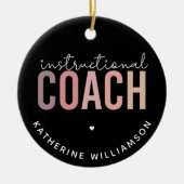Aangepaste trainingscoachcode keramisch ornament (Voorkant)