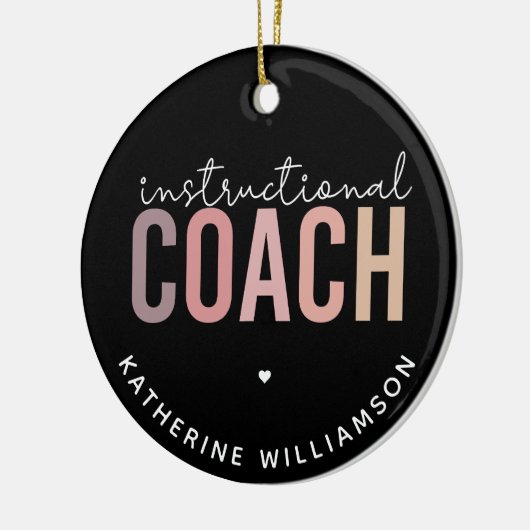 Aangepaste trainingscoachcode keramisch ornament (Links)