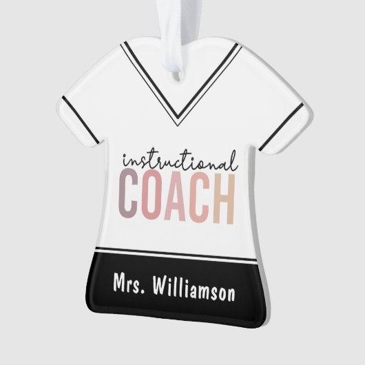 Aangepaste trainingscoachcode ornament (voorkant)