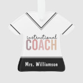 Aangepaste trainingscoachcode ornament (achterkant)