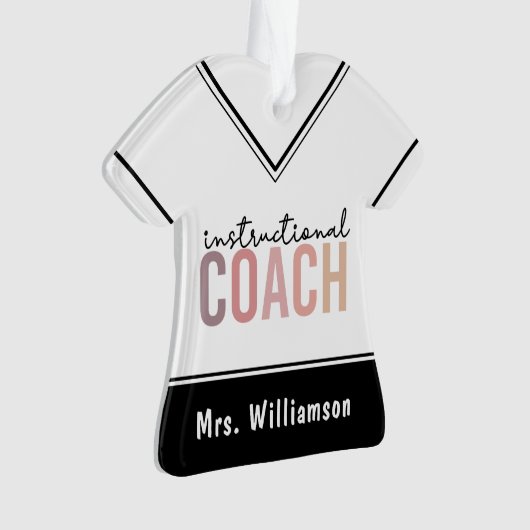 Aangepaste trainingscoachcode ornament (voorkant)