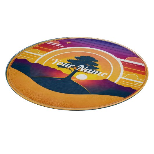 Aangepaste Tranquil Tree Board Glas Snijplank (Hoek)