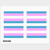 Aangepaste Trans-vlag Rechthoekige Sticker (Vel)
