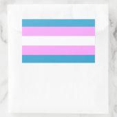 Aangepaste Trans-vlag Rechthoekige Sticker (Tas)
