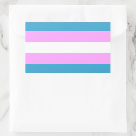 Aangepaste Trans-vlag Rechthoekige Sticker (Tas)