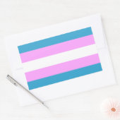Aangepaste Trans-vlag Rechthoekige Sticker (Envelop)