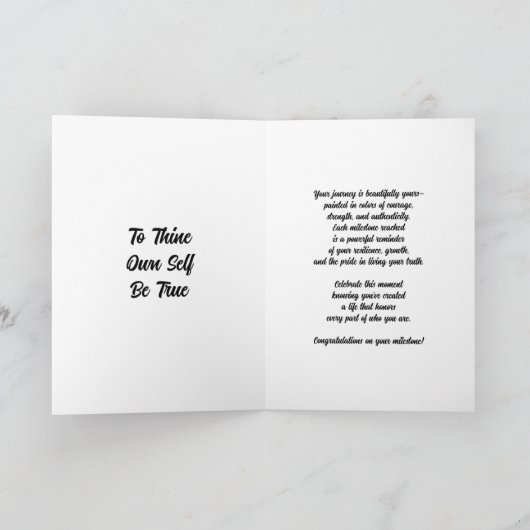 Aangepaste transgender nuchterheidskaart - Trans h Kaart (Binnen)