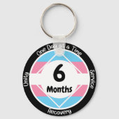Aangepaste Transgender Pride Clean Time Milestone Sleutelhanger (Voorkant)