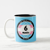 Aangepaste Transgender Pride Clean Time Milestone  Tweekleurige Koffiemok (Links)