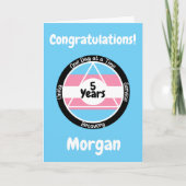 Aangepaste Transgender Pride Nuchterheidkaart Kaart (Voorkant)