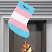Aangepaste transgender Pride vlag Kleine Kerstsok