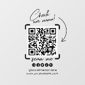 Aangepaste transparante zakelijke QR-code sociale  Raamsticker (Vel)