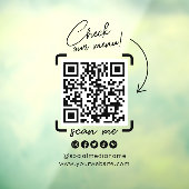 Aangepaste transparante zakelijke QR-code sociale  Raamsticker (Vel 3)