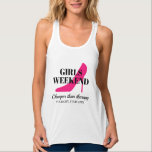 Aangepaste transporttank voor meisjes in het weeke tanktop<br><div class="desc">Aangepaste meiden die een weekendreis maken langs de weg voor dames. neon roze hiel stiletto shoe silhouette met elegante typografie. Classy design for bride to be, bride's crew, vrouwengroep, vrienden, teambride, etc. Cool kleding for bruiloft, vrijgezellenfeest, bachelorette party, meisjes night out, meisjes weekend, dames night, hen, etc. Grappig kledij voor...</div>