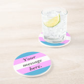 Aangepaste transvlag zandsteen onderzetter (Zijkant)