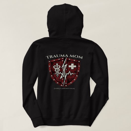 Aangepaste Trauma Verpleegster Moeder Tactisch Hoodie (Design achterkant)