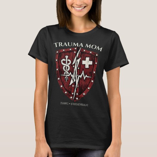 Aangepaste Trauma Verpleegster Moeder Tactisch T-shirt (Voorkant)