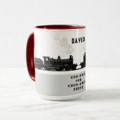 Aangepaste trein mok (Voorkant links)