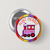 Aangepaste treinen voor Baby shower Ronde Button 5,7 Cm (Voorkant /achterkant)