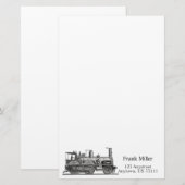 Aangepaste  treinmotor briefpapier (Voorkant / Achterkant)