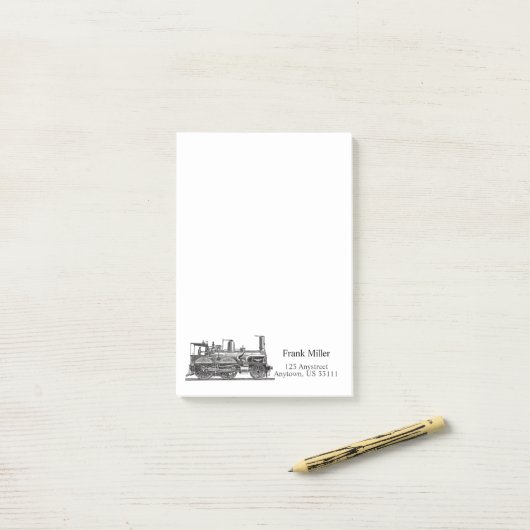 Aangepaste treinmotor post-it® notes (Op bureau)