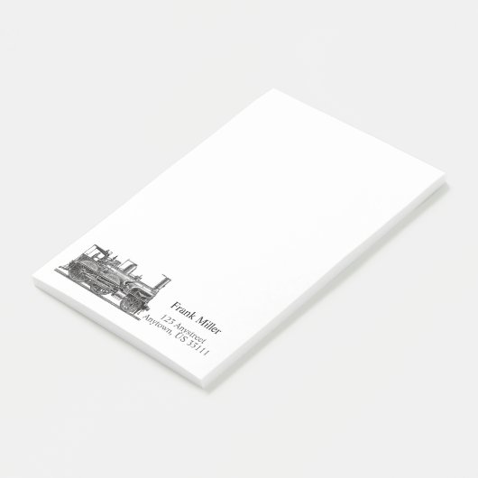 Aangepaste treinmotor post-it® notes (Schuin)