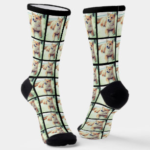 Aangepaste trendfoto-collage sokken