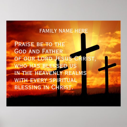 AANGEPASTE TRENDIGE BIJBELTEKST CHRISTELIJK CADO POSTER (Voorkant)