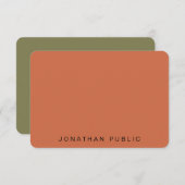 Aangepaste trendkleuren Script Calligraphed Monogr Notitiekaartje (Voorkant / Achterkant)