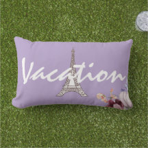 Aangepaste trendy Eiffeltoren op vakantie Paars ch