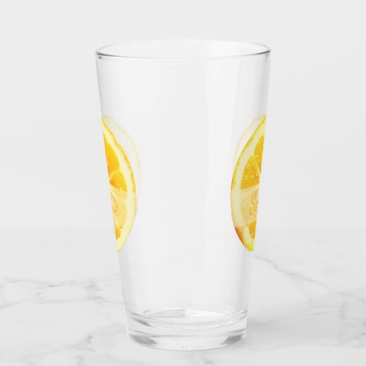 AANGEPASTE TRENDY GEEL KUSTMATIGE LEMON FRUIT CUST GLAS (Links)