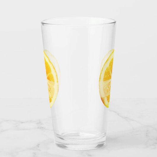 AANGEPASTE TRENDY GEEL KUSTMATIGE LEMON FRUIT CUST GLAS (Rechts)