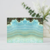 Aangepaste Trendy Girly Aqua Blue Crystal Party RS RSVP Kaartje (Staand voorkant)