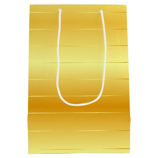 Aangepaste Trendy Gold-look elegant moderne Sjablo Medium Cadeauzakje (Achterkant)