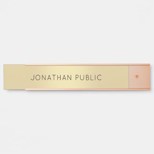 Aangepaste Trendy Gold-Sjabloon voor buitendeurmer Deurbordje (Voorkant)