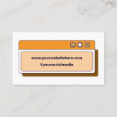 Aangepaste Trendy Influencer Social Media Browser Visitekaartje (Achterkant)