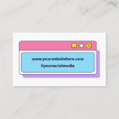 Aangepaste Trendy Influencer Social Media Browser Visitekaartje (Achterkant)