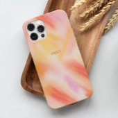 Aangepaste trendy mode licht roze geel tie-dye iPhone hoesje
