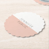 Aangepaste Trendy Moderne Elegant Eenvoudige Sjabl Kartonnen Onderzetters (Gekanteld)