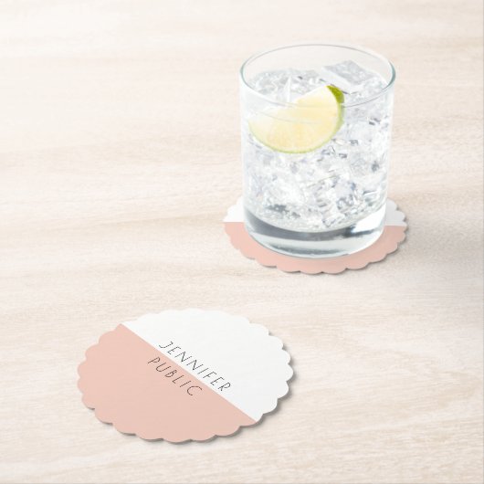 Aangepaste Trendy Moderne Elegant Eenvoudige Sjabl Kartonnen Onderzetters (Insitu)