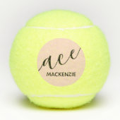 Aangepaste Trendy Moderne Initialen ACE Tennisballen (Voorkant)