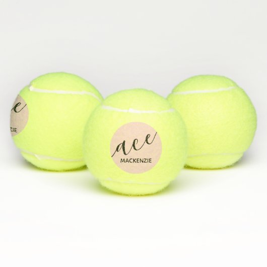 Aangepaste Trendy Moderne Initialen ACE Tennisballen (Multi)