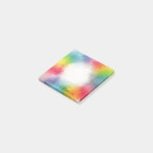 Aangepaste Trendy moderne kleurrijke regenboog Abs Post-it® Notes (Schuin)