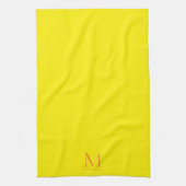 Aangepaste Trendy Monogram Naam Elegant Helder Gee Theedoek (Verticaal)