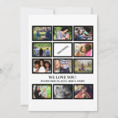 Aangepaste trendy oma Moederdag 11 foto collage Feestdagenkaart (Voorkant)