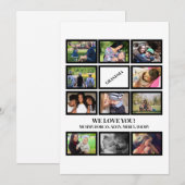 Aangepaste trendy oma Moederdag 11 foto collage Feestdagenkaart (Voorkant / Achterkant)