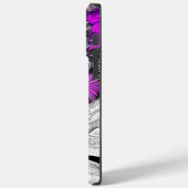 Aangepaste Trendy Paars- en Silver Floral Butterfl Case-Mate iPhone Case (Achterkant / Links)