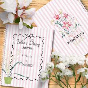 Aangepaste trendy pastel strepen met een leuk kade notitieboek
