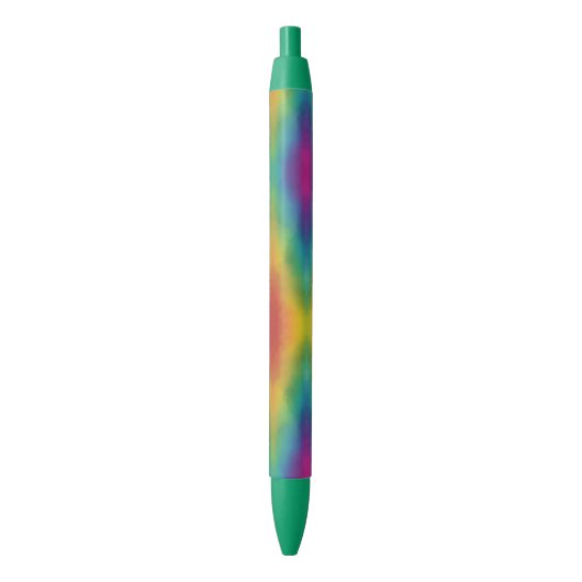 Aangepaste Trendy regenboogkleuren kleurige Sjablo Blauwe Inkt Pen (Voorkant Verticaal)