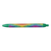 Aangepaste Trendy regenboogkleuren kleurige Sjablo Blauwe Inkt Pen (Voorkant)